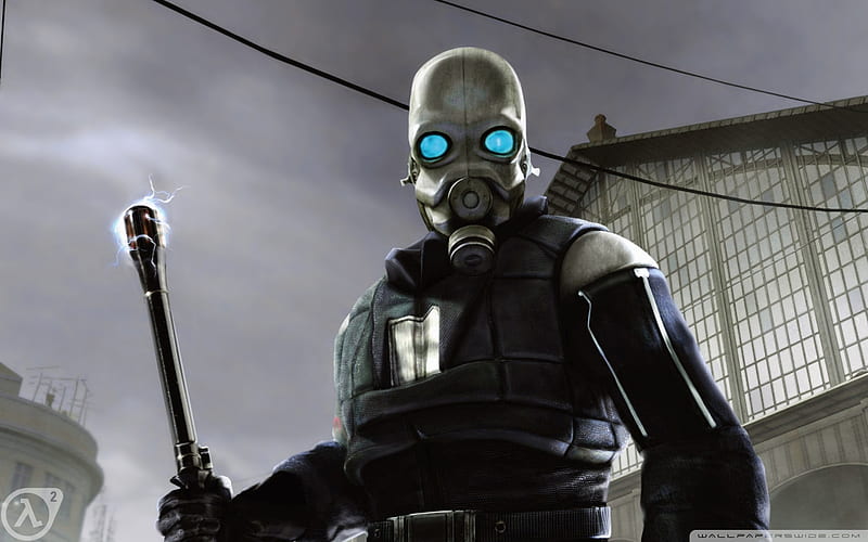 Half Life 2, baton, security, mask, assault, HD wallpaper