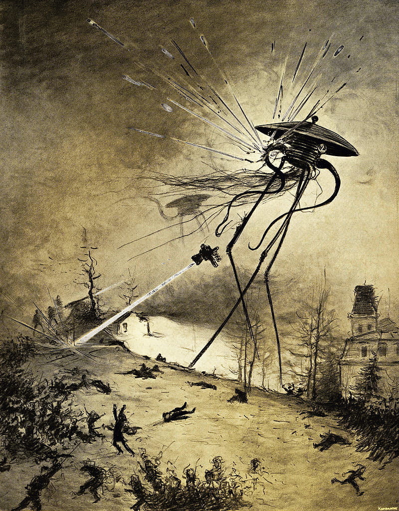War of the Worlds, H. G. Wells, science fiction, HD phone wallpaper