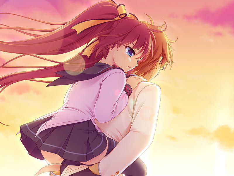 Drawn Templates Cute Anime Couple piggyback ride boy and girl HD phone  wallpaper  Pxfuel