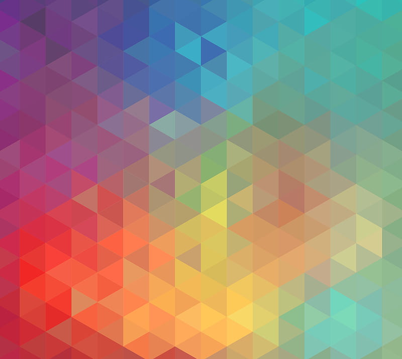 Tri Flat Color, abstract, cubes, xperia, HD wallpaper