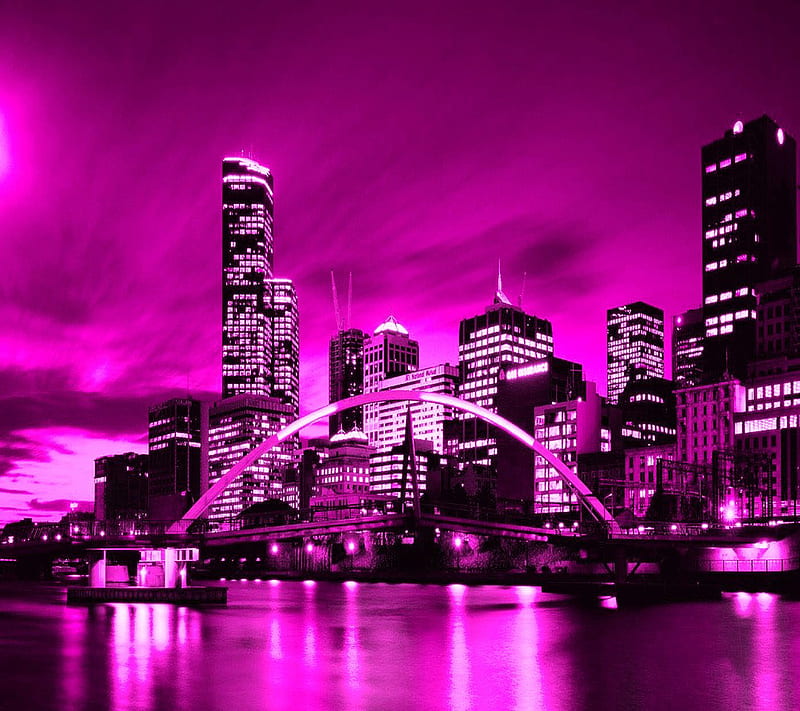 Pink City, city, pink, HD wallpaper