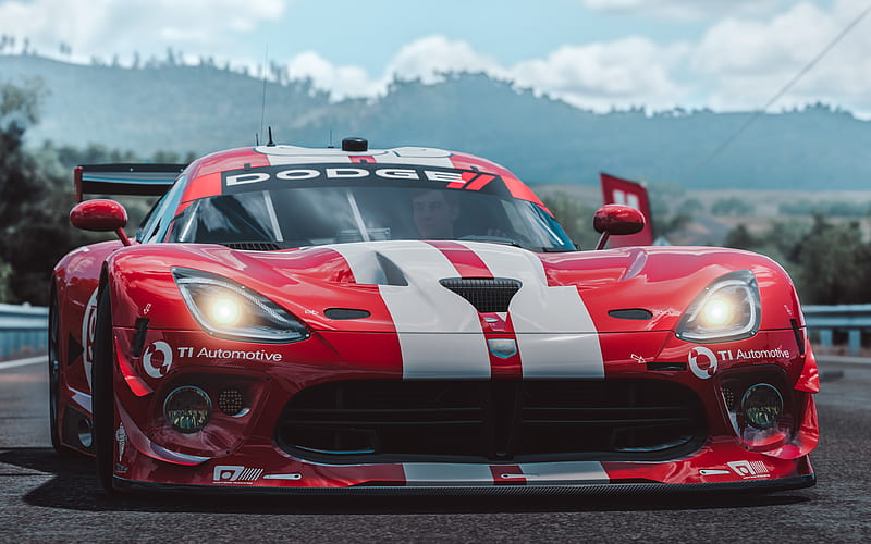 Dodge Viper SRT autosimulator, 2018 games, Forza Horizon 3, HD wallpaper