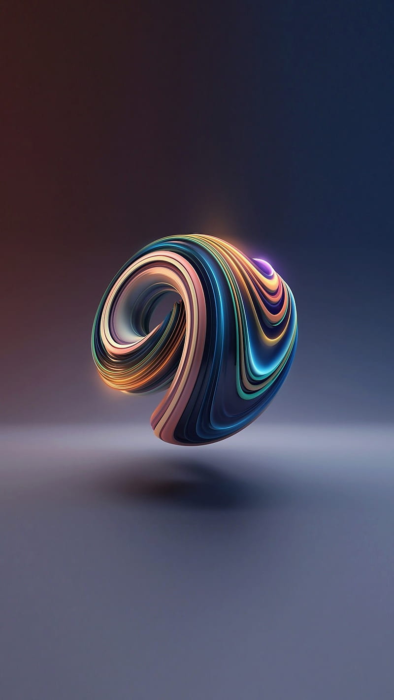 Abstract, blue, color, colorful, miui, rainbow, spiral, HD phone wallpaper