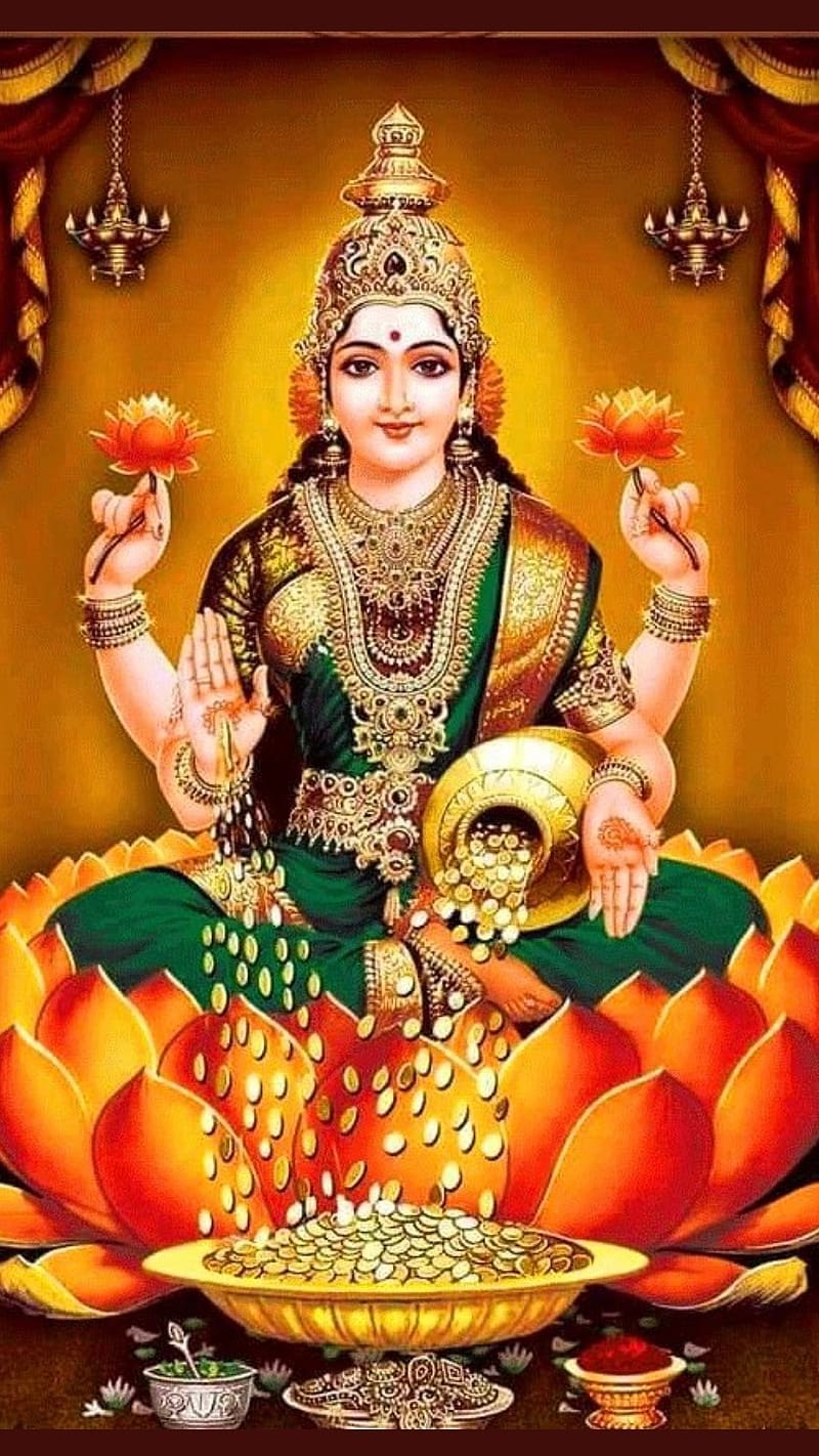 Lakshmi Devi, maa, lord, god, devi maa, HD phone wallpaper | Peakpx