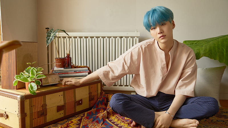 BTS's Suga Rocks Blue Hair in New "Butter" Teaser Photos - wide 11