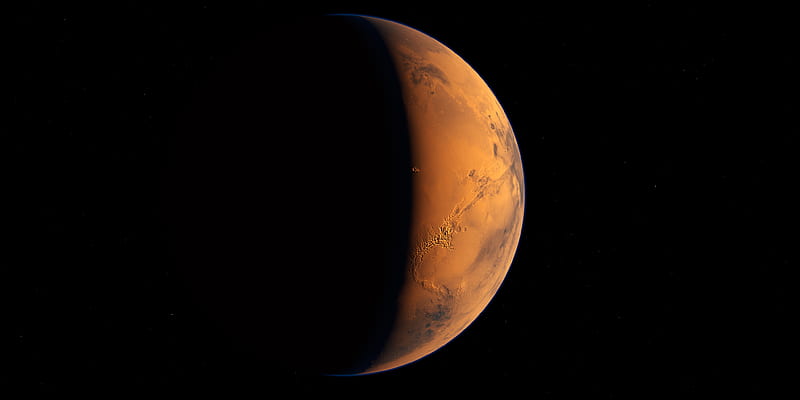 mars, planet, surface, brown, space, HD wallpaper