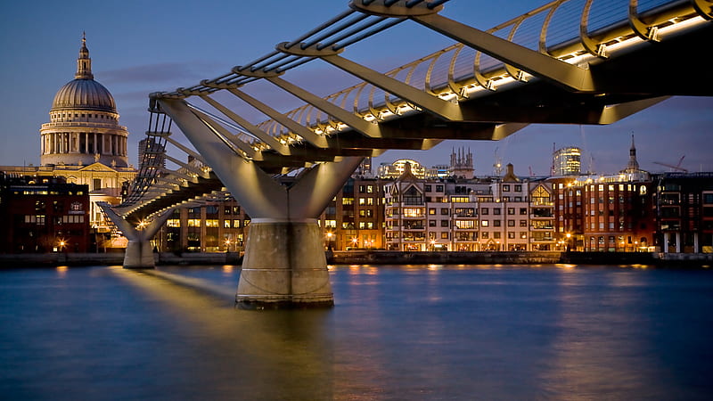 Bridges, London, Millennium Bridge, Man Made, HD wallpaper