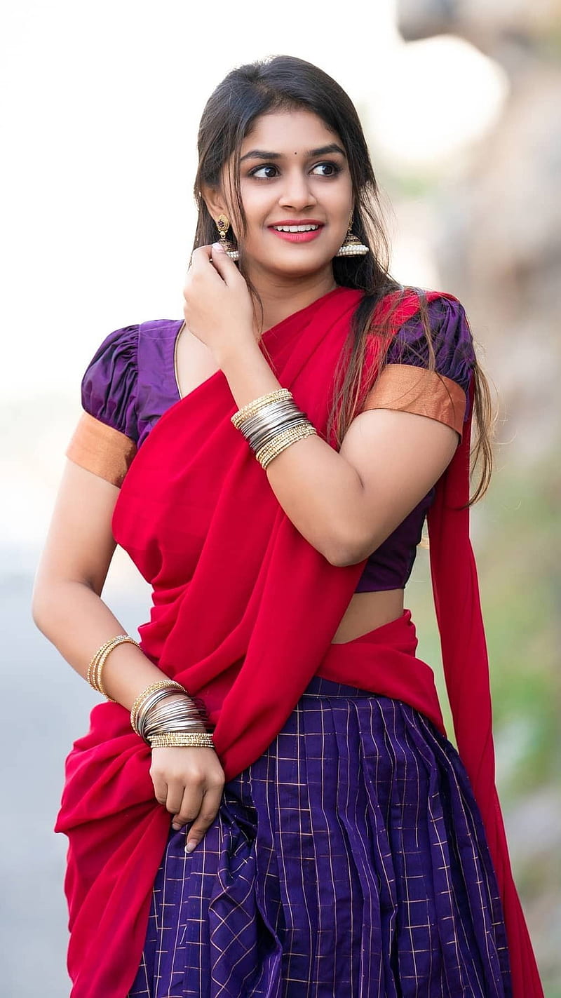 Sanjana Anand, kannada actress, saree lover, HD phone wallpaper | Peakpx