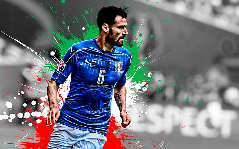 Antonio Candreva, Italy national football team, creative flag of Italy, Italian football player, midfielder, art, Candreva, HD wallpaper