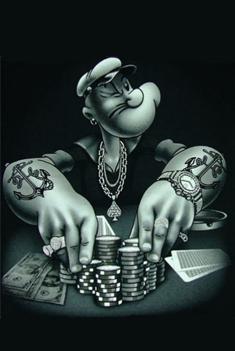 Popeye, poker, HD phone wallpaper