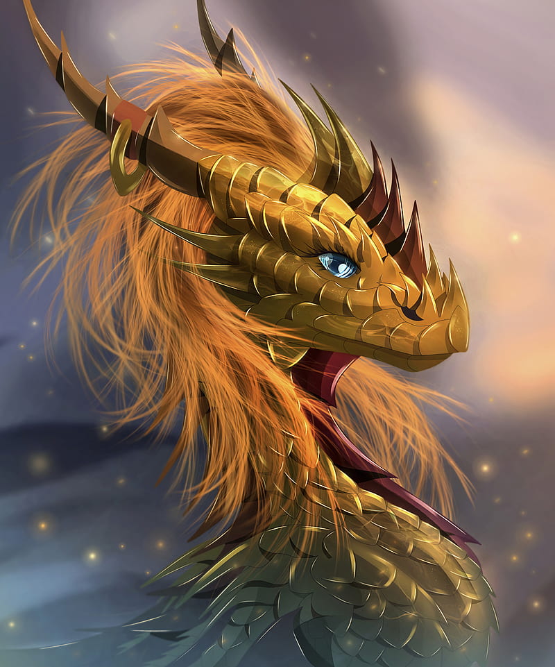 Dragon, scales, creature, art, fantasy, HD phone wallpaper | Peakpx