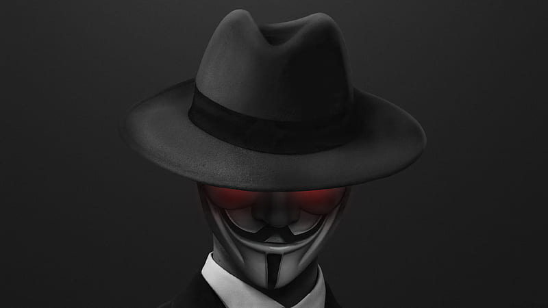 Anonymus Hat Guy , anonymus, hat, artist, artwork, digital-art, dark, black, HD wallpaper