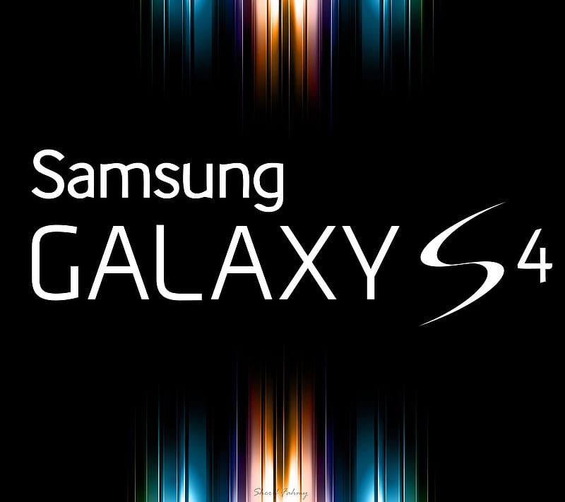 Samsung Galaxy S4, black, blue, colors, orang, HD wallpaper