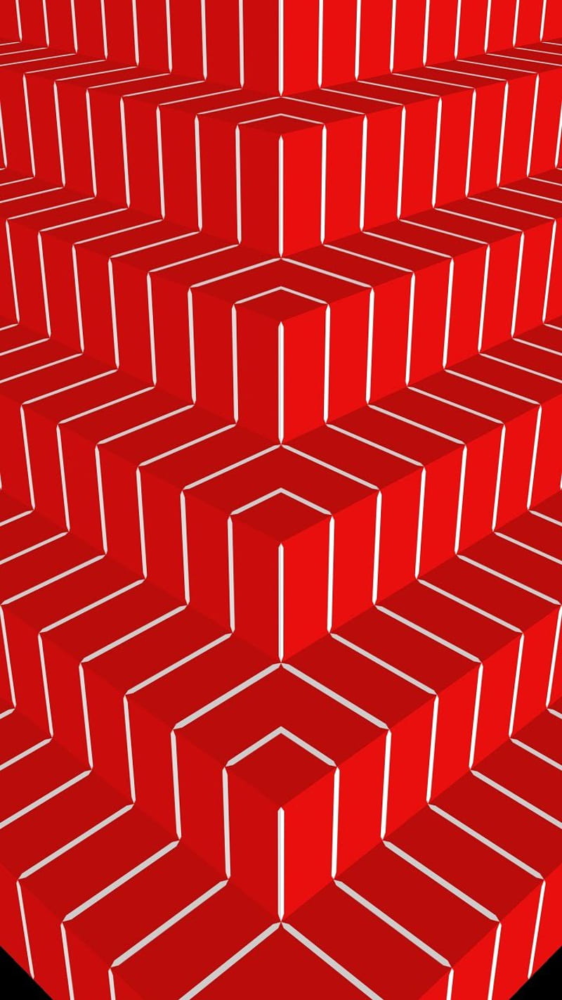 Red-White Steps 2x, pyramid, red, white, HD phone wallpaper