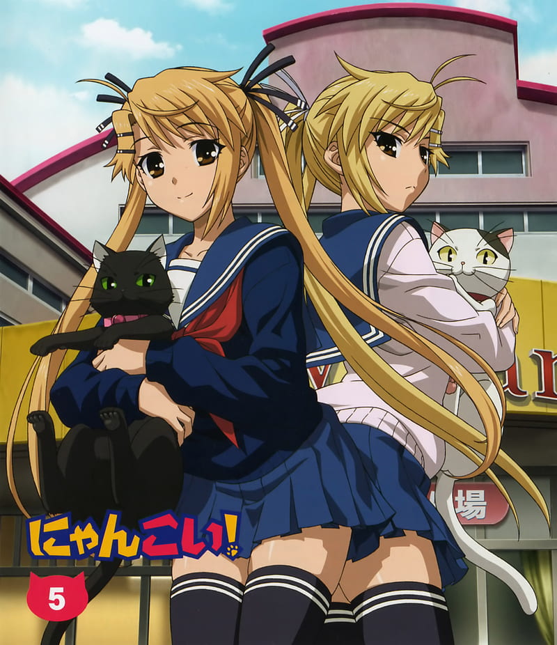 Nyan Koi, anime girls, Kirishima Kotone, Kirishima Akari, HD phone wallpaper
