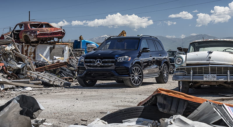 2020 Mercedes-Benz GLS 580 (Color: Cavansite Blue; US-Spec) - Front Three-Quarter , car, HD wallpaper