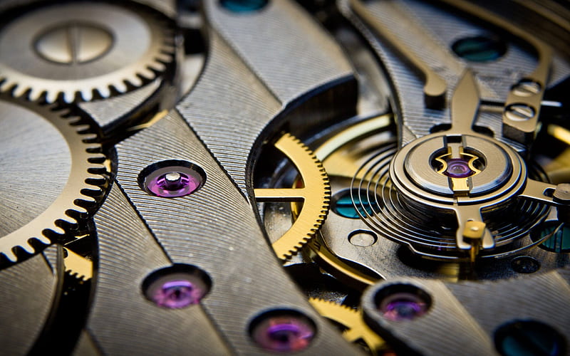 Clock mechanism, iron gears, watch, iron, HD wallpaper | Peakpx
