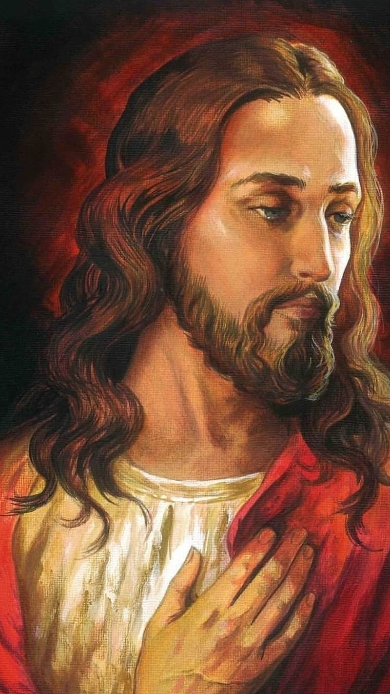 Christian Live, Jesus Face Painting, art work, lord jesus, painting, god, HD phone wallpaper