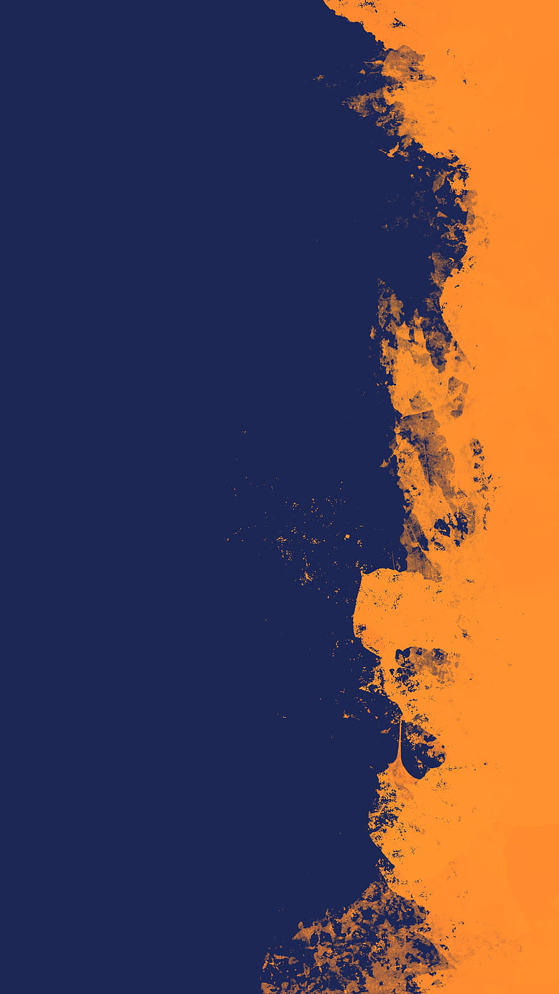 backdrop 1, abstract, art, blue, color orange, pattern, splash, texture, wall, HD phone wallpaper