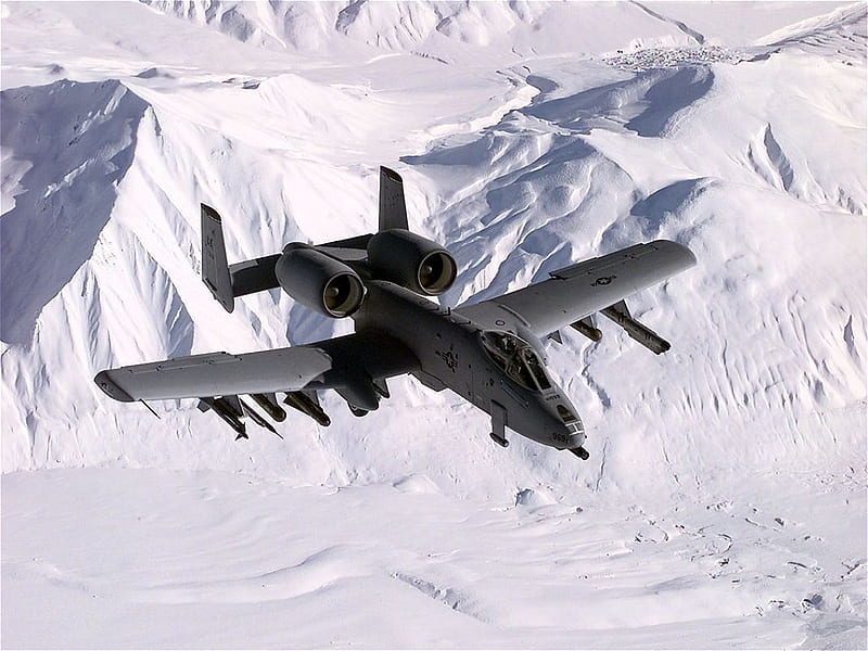 A-10 Over Snow, a-10, warthog, tankbuster, jet, tank killer, HD wallpaper