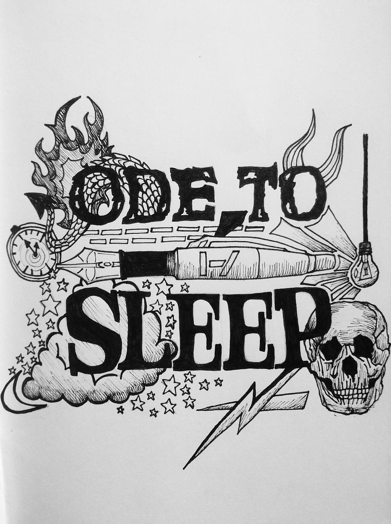 Ode to sleep, dark, dibujo, HD phone wallpaper