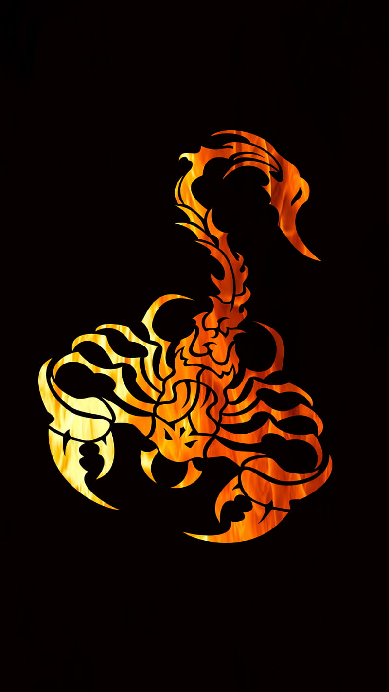 Fire Scorpio, desenho, logo, HD phone wallpaper