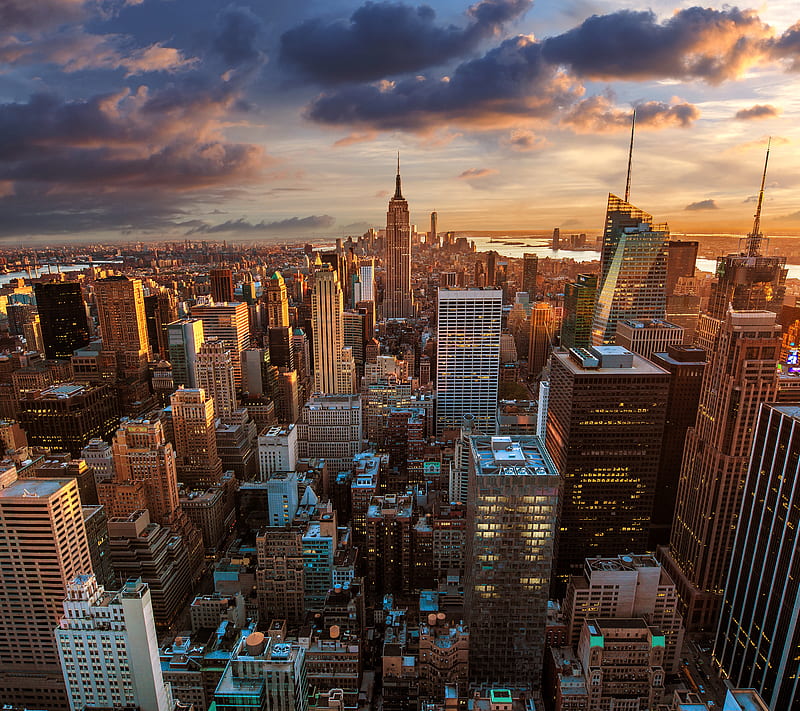 New York City, buildings, metropolis, place, skyline, skyscraper, HD wallpaper