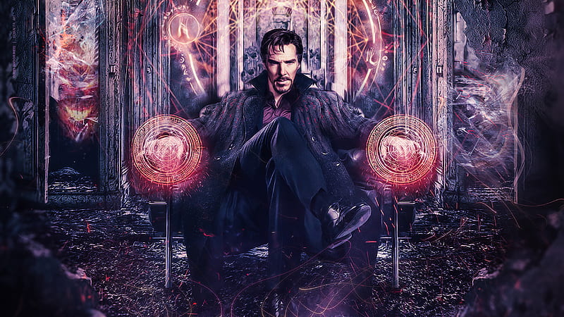 Doctor Strange Sitting On Chair, doctor-strange, artist, artwork, digital-art, illustration, superheroes, HD wallpaper