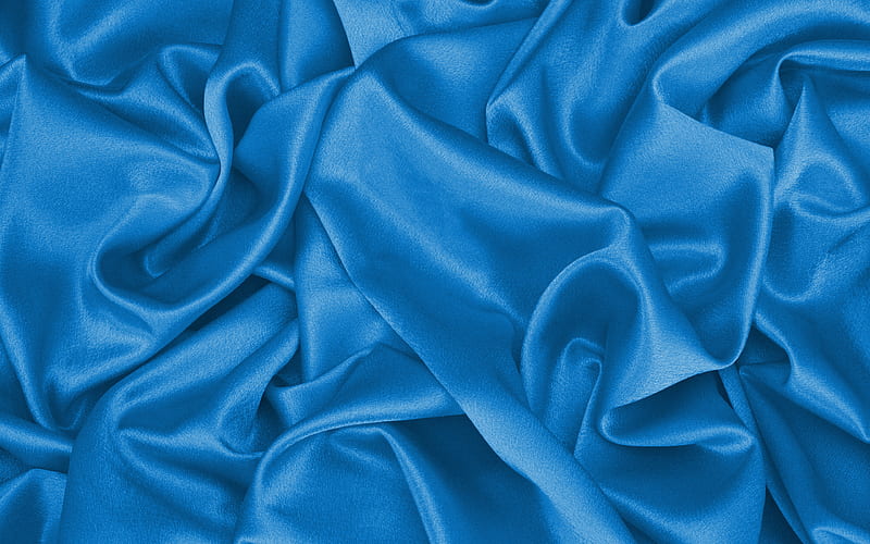 Blue silk texture, wavy fabric texture, silk, blue fabric background, blue  satin, HD wallpaper | Peakpx