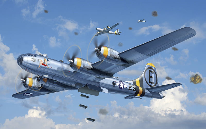 Boeing B-29 Superfortress, American Strategic Bomber, USAF, World War II, American military aircraft, Aircraft of the Second World War, HD wallpaper