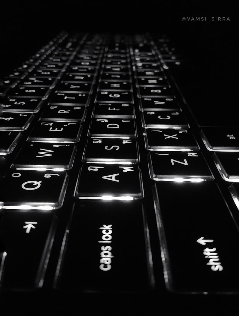 Black Keyboard, computer, dark, trending, HD phone wallpaper