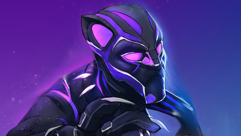 Purple Black Blue Black Panther Black Panther, HD wallpaper | Peakpx