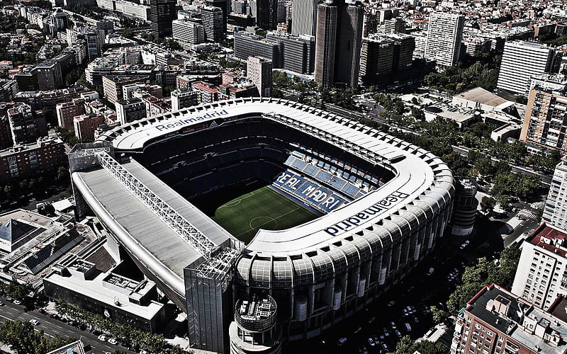 Santiago Bernabeu, Madrid, Spain, Real Madrid Stadium, Spanish Football Stadium, Cityscape, La Liga, Stadiums, Football, HD wallpaper