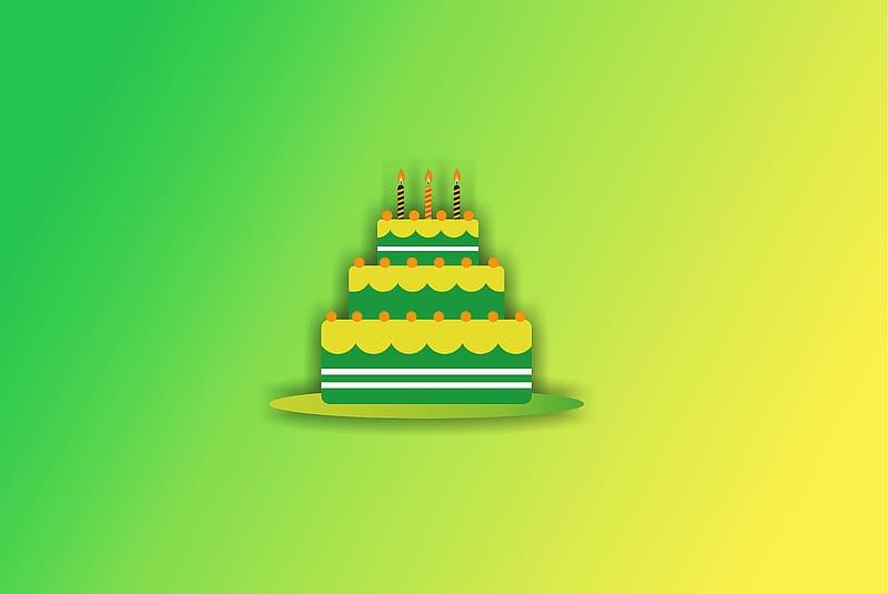 Christmas Wreath Illustration 3d Of A Festive Cake Adorned With Green And  Gold Bell Ornaments On Vibrant Yellow Background Backgrounds | JPG Free  Download - Pikbest