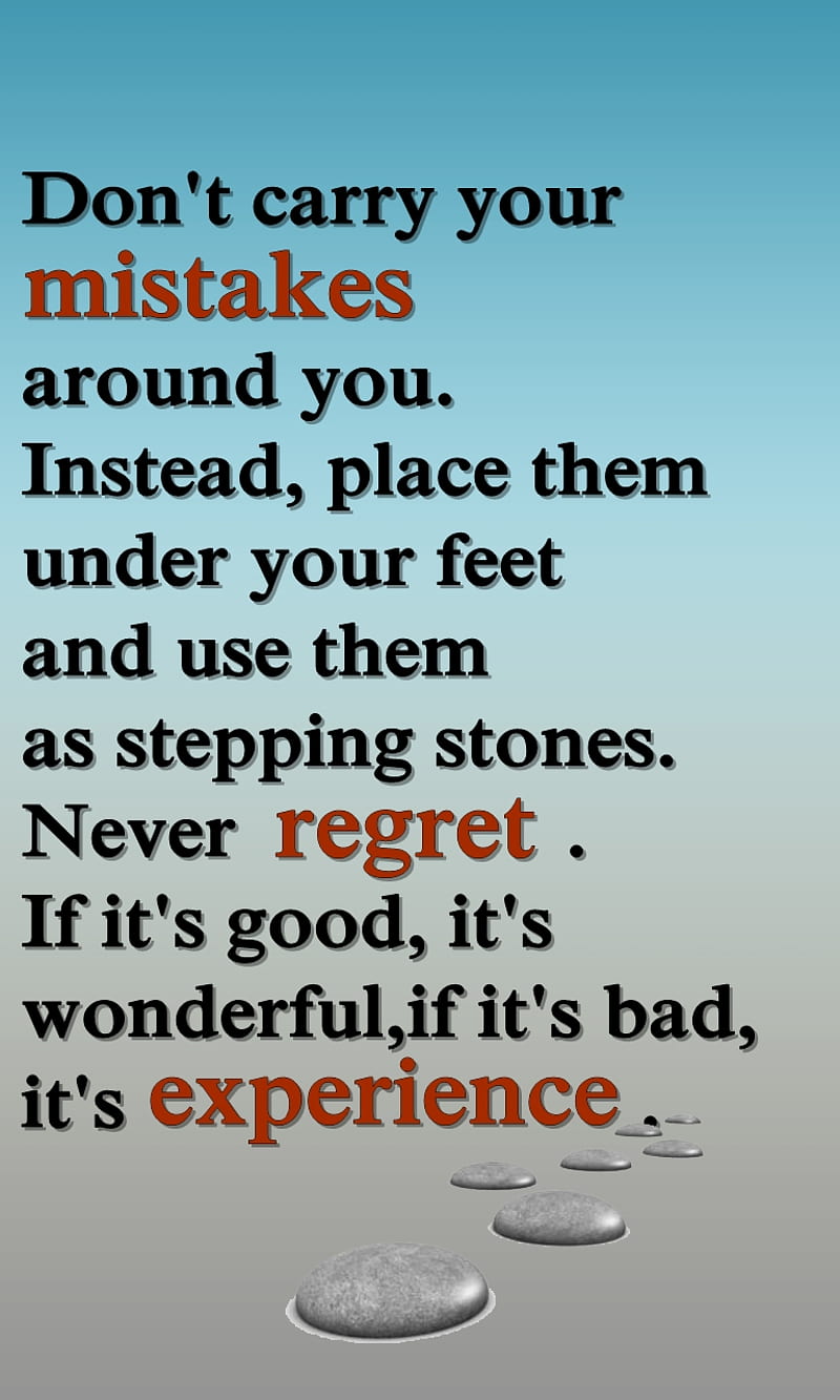 mistake, best way, cool, life, new, quote, saying, success, HD phone wallpaper