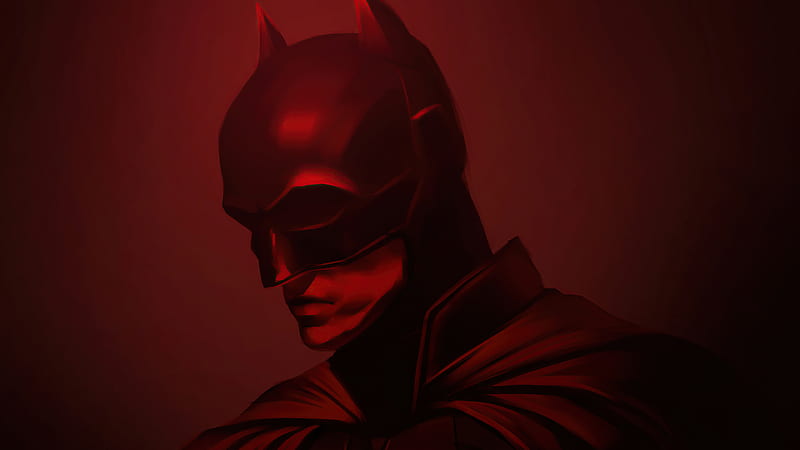 The Batman Red 2020, the-batman, batman, superheroes, artwork, artist, artstation, HD wallpaper