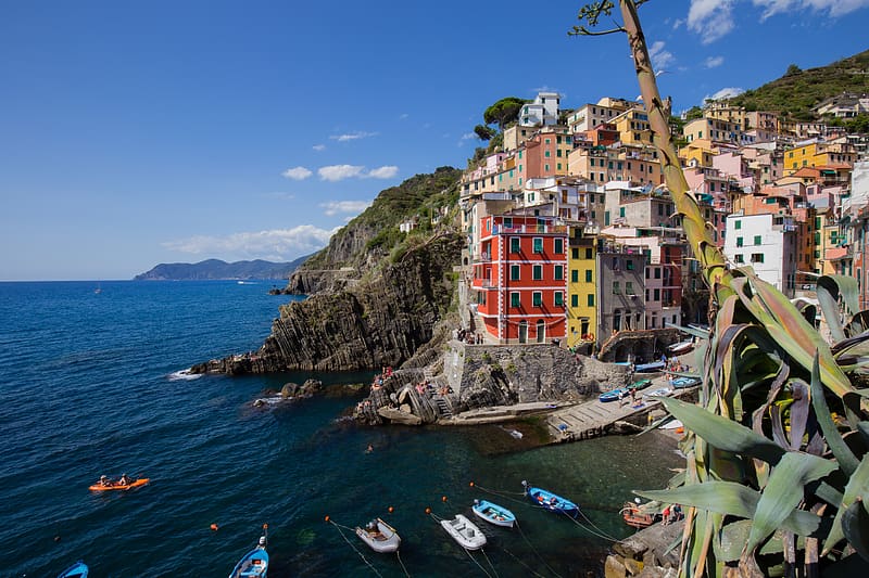Italy, Village, Riomaggiore, Cinque Terre, , Towns, HD wallpaper
