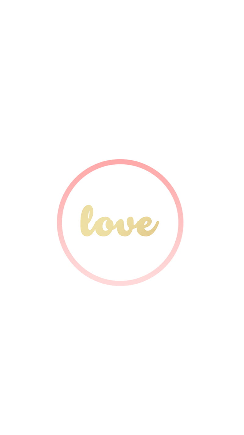 Love, bonito, girly, gold, iphone, pink, white, HD phone wallpaper