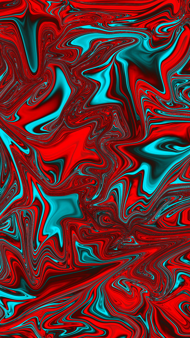 Red blue abstract, Red, abstract, black, blue, colorful, colors, flow, liquid, mix, HD phone wallpaper
