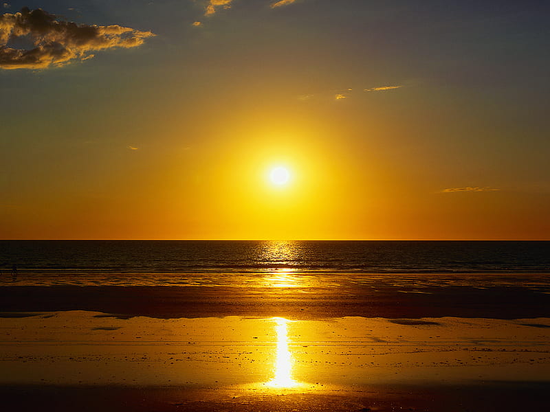 Sun Rise, sea, HD wallpaper