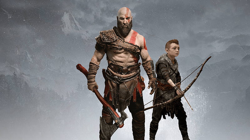 Kratos And Atreus , god-of-war-4, god-of-war, 2018-games, games, ps-games, HD wallpaper