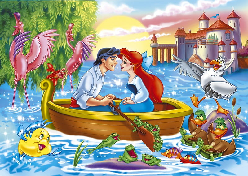 Ariel and Eric's First Kiss