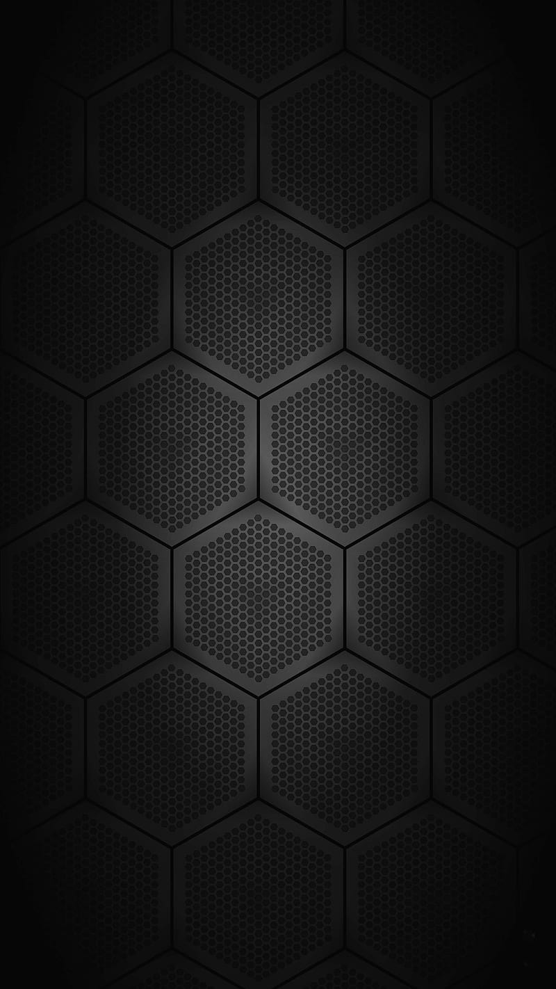 Metallic, black, hexa, net, HD phone wallpaper