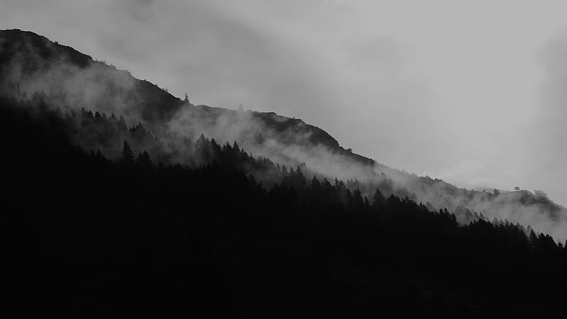 Fog Mountains During Nighttime Black Aesthetic, HD wallpaper | Peakpx