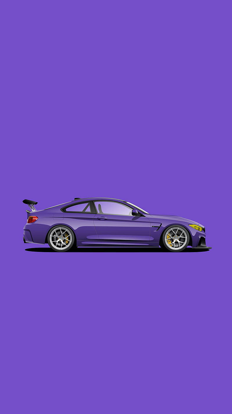 BMW M4, bmw, car, coupe, ind, m4, purple, race, tuning, vehicle, HD phone wallpaper