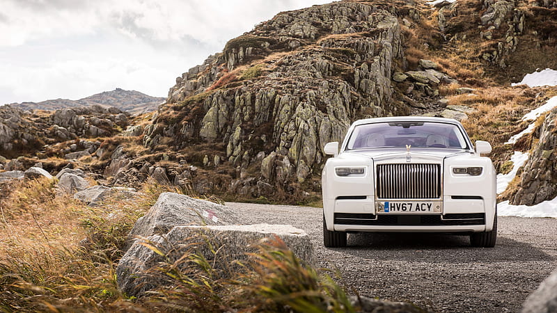 Rolls-Royce Phantom, 2017 front view, luxury cars, British cars, white gold, Phantom VII, Rolls-Royce, HD wallpaper