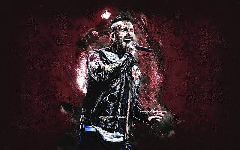 Adam Levine, Maroon 5, portrait, american singer, maroon stone background,  popular singers, HD wallpaper | Peakpx