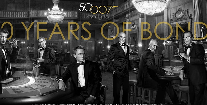 50 years of james bond movies collection, james bond, 007, pierce brosnans, Bond, HD wallpaper