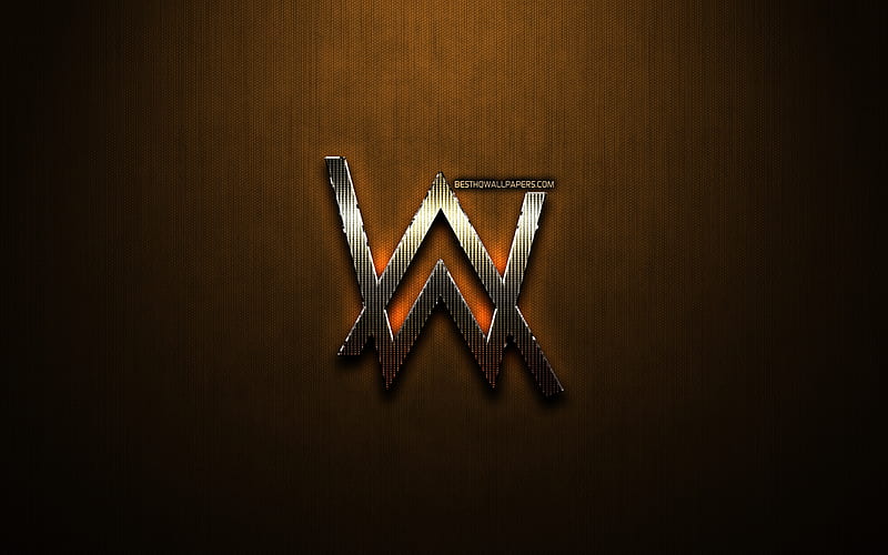 Alan Walker glitter logo, creative, bronze metal background, Alan Walker  logo, HD wallpaper | Peakpx