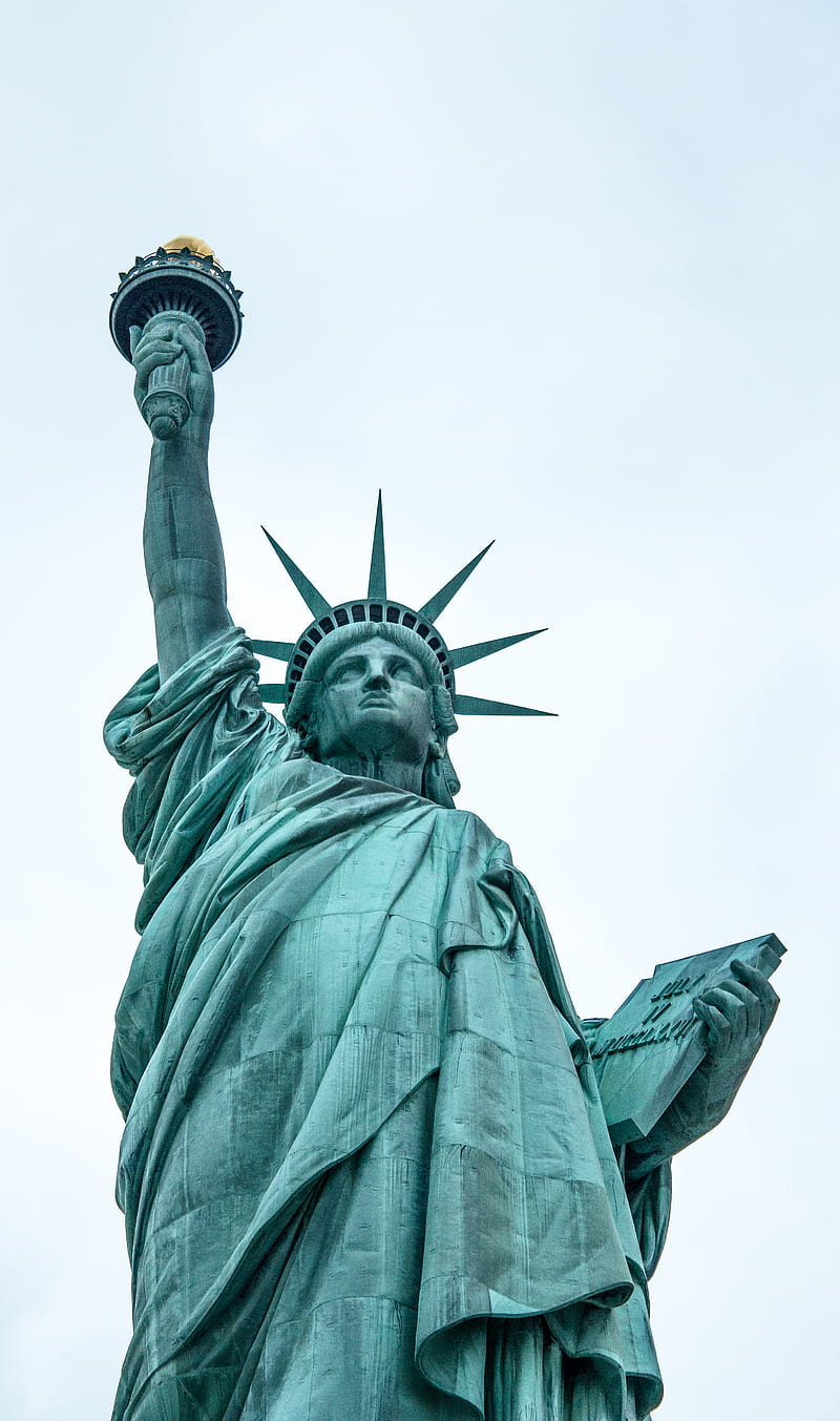 low angle graphy of Statue of Liberty, HD phone wallpaper